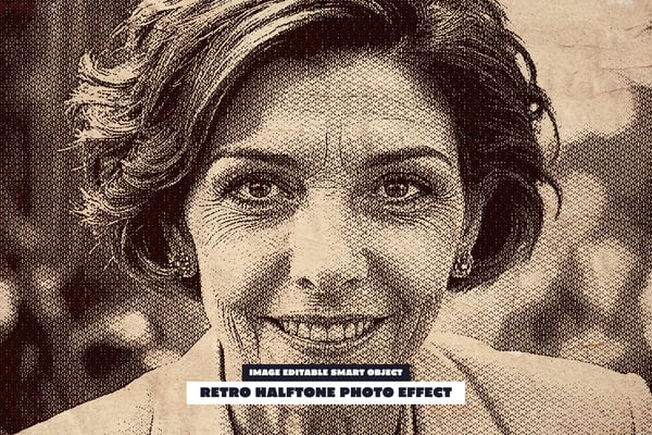 Retro Halftone Photo Effect