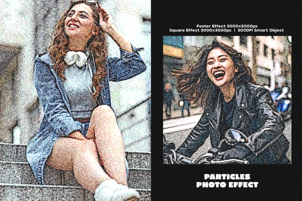 Particles Square And Poster Photo Effect