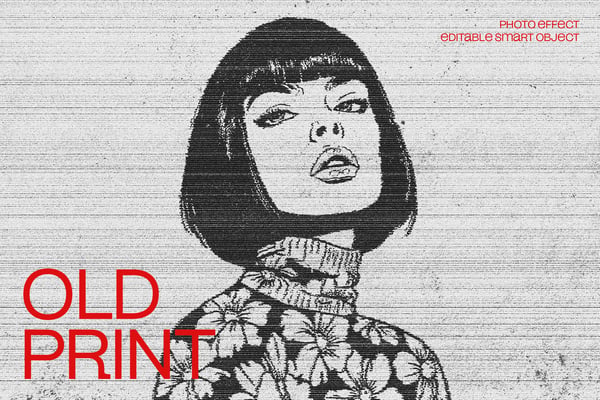 Old Print Photo Effect