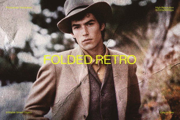 Folded Retro Photo Effect