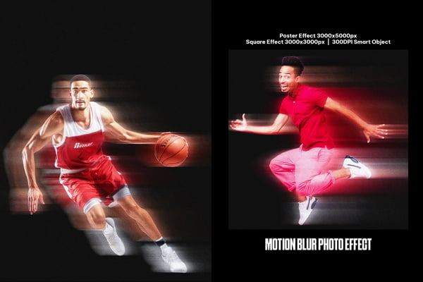 Motion Blur Square And Poster Photo Effect