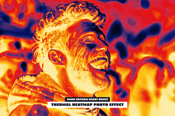 Thermal Heatmap Photo Effect