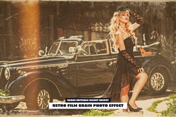 Retro Film Grain Photo Effect