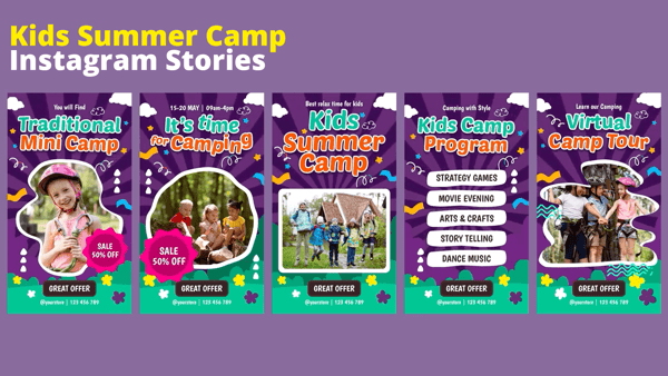 Kids Summer Camp Instagram Stories MOGRT