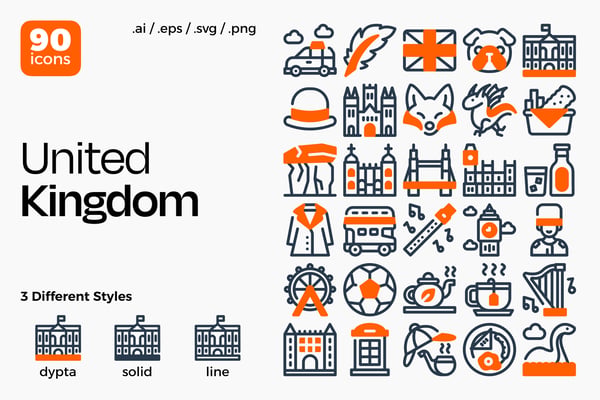 United Kingdom Icon Set