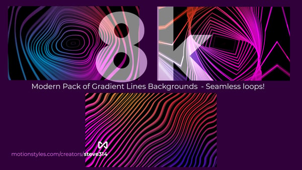 Free 8k Modern Gradient Lines Backgrounds