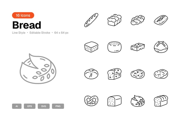 Bread Icon Set