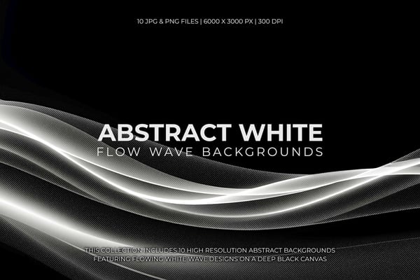 Abstract White Flow Wave Backgrounds