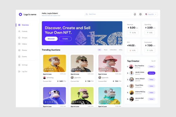 NFT Marketplace Dashboard UI Kit