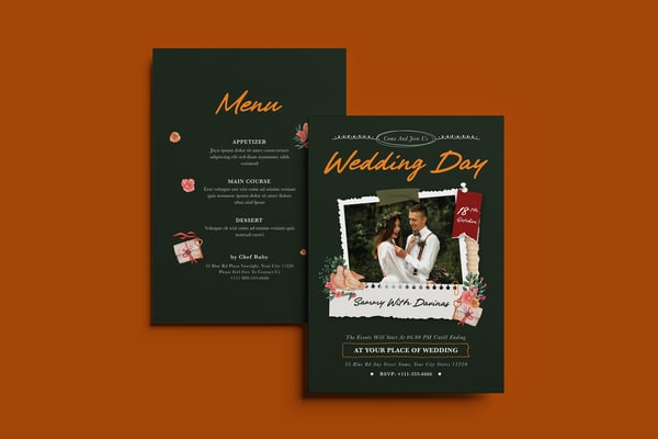 Scrapes Wedding Invitation Template