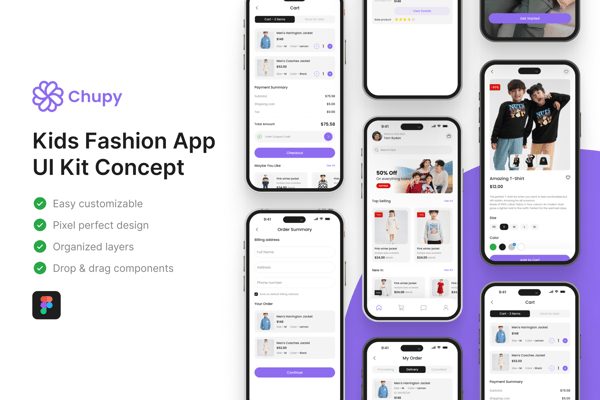 Chupy - Kids Fashion Store  App UI Kit