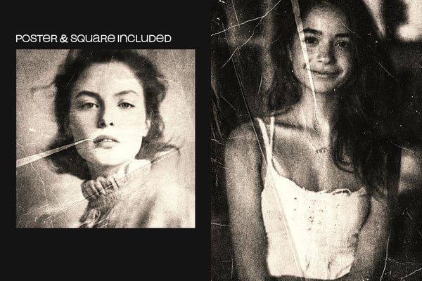 Old Vintage Square And Poster Photo Effect