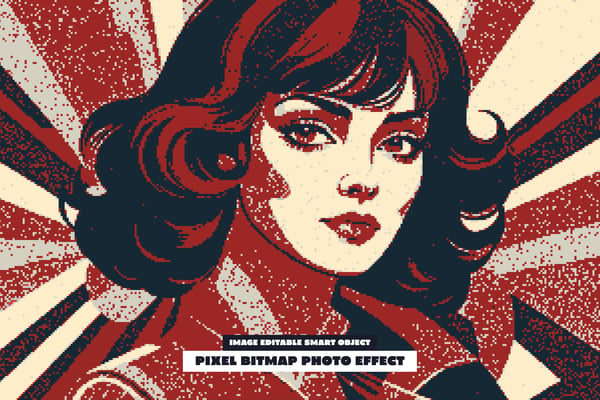 Pixel Bitmap Photo Effect
