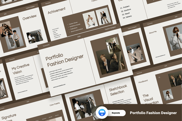 Free Portfolio Fashion Designer - Keynote