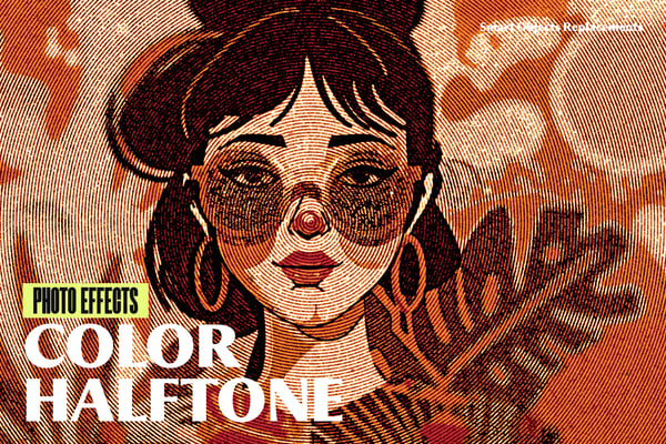 Color Halftone Photo Effect