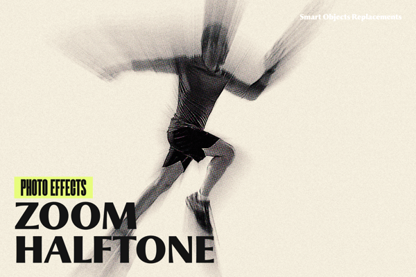 Zoom Halftone Photo Effect