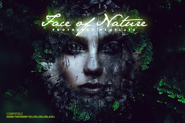 Face of Nature Photo Template