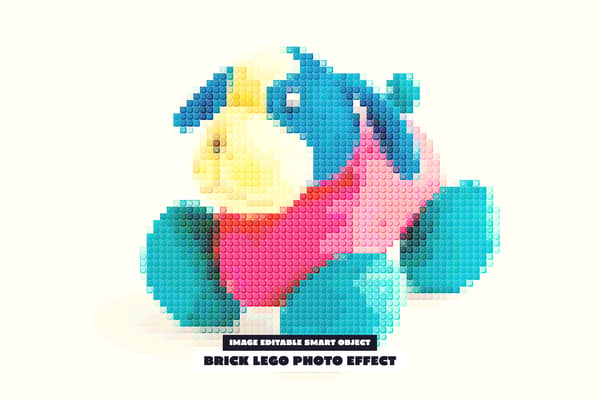 Brick Lego Photo Effect