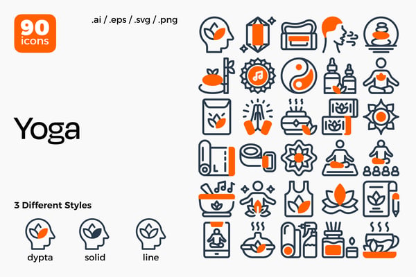 Yoga Icon Set