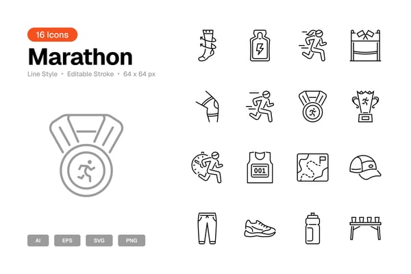 Marathon Icon Set