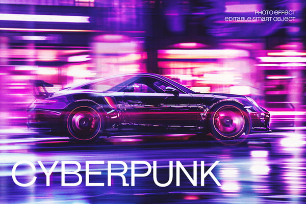 Cyberpunk Photo Effect