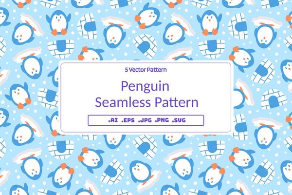 Pinguin Seamless Pattern