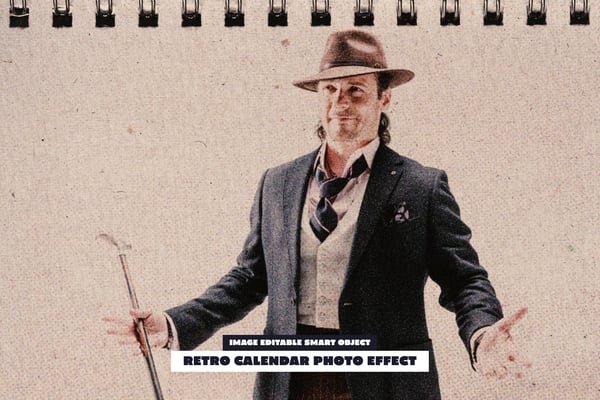 Retro Calendar Photo Effect