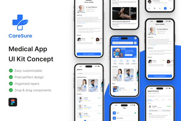 CareSure - Medical App UI Kit