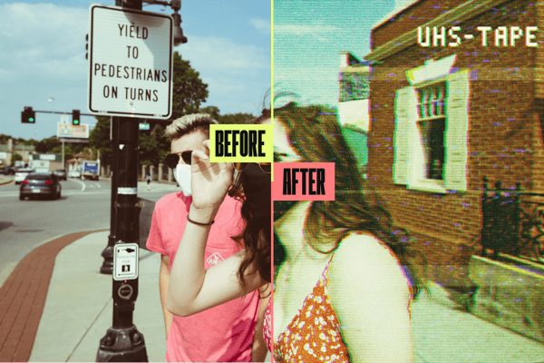 VHS Tape Square And Poster Photo Effect