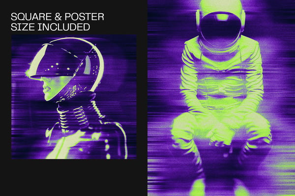 Gradient Heatmap Square And Poster Photo Effect