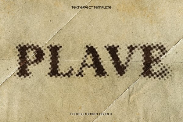 Vintage Halftone Text Effect