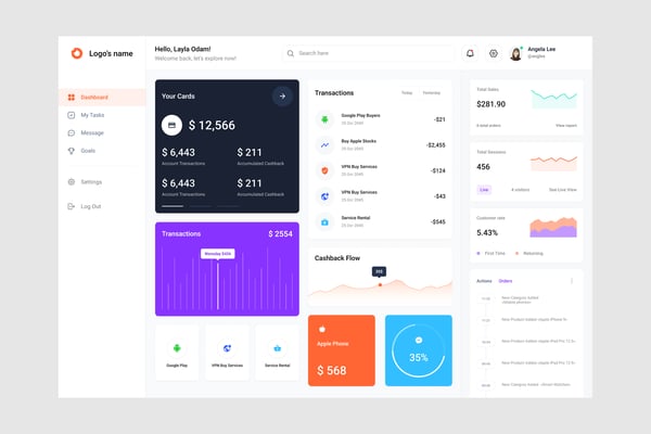 Bank Transaction Dashboard UI Kit