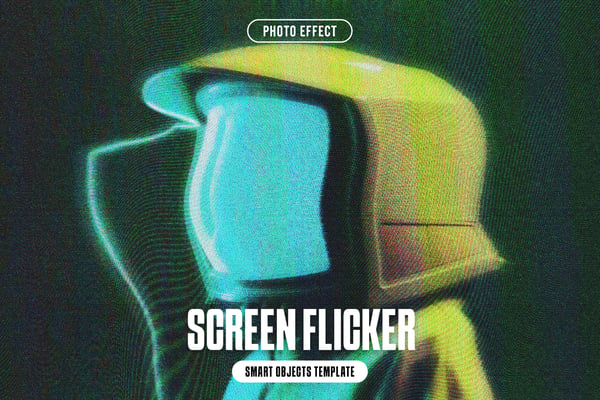 Screen Flicker Photo Effect