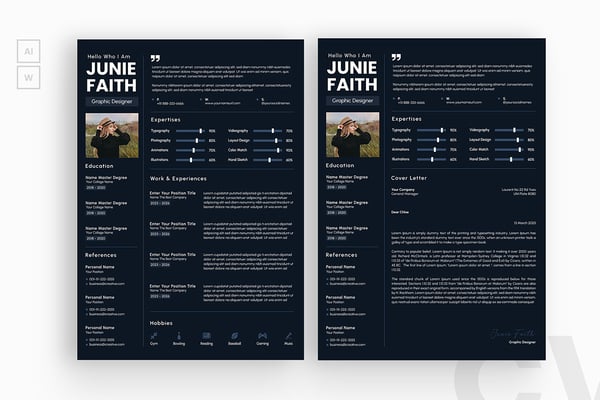 Dark Modern Resume CV