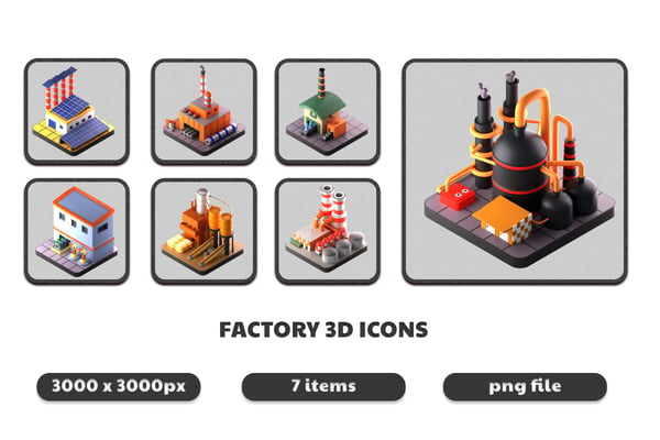 FACTORY 3D ICONS