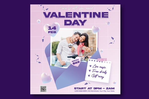 Valentines Party Socials Media