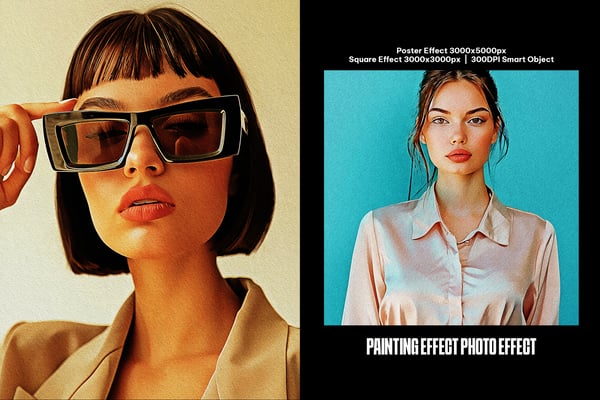 Painting Square And Poster Photo Effect