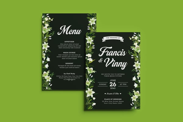 Greeting Wedding Invitation Template