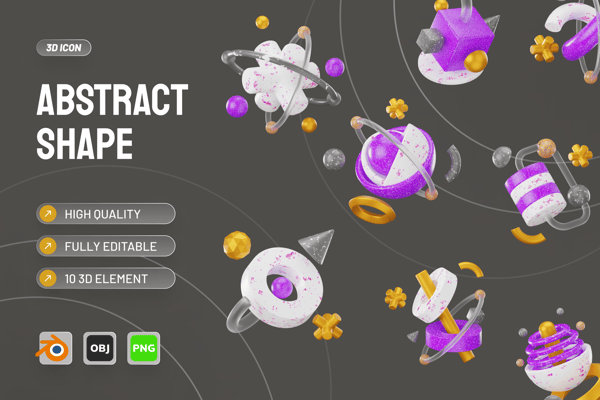 Abstract Shape 3D Object