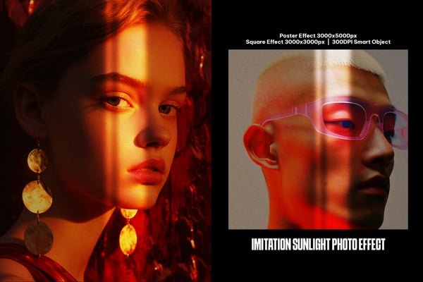 Imitation Sunlight Square And Poster Photo Effect