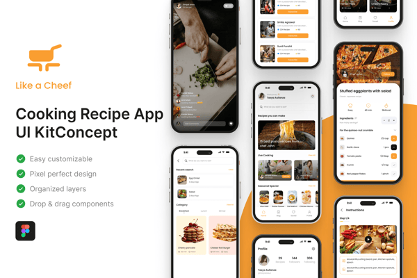 Like a Cheef - Cooking Recipe App UI Kit