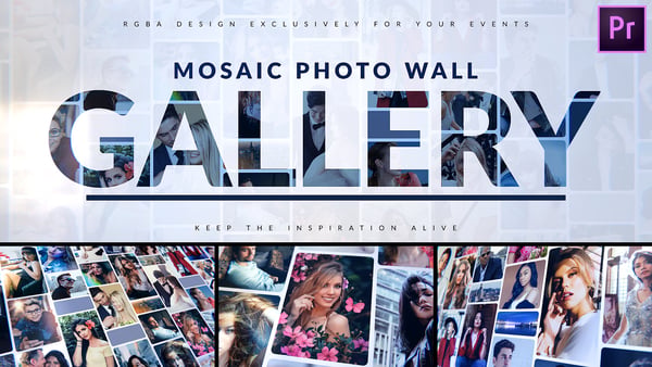Mosaic Photo Gallery | Logo Reveal