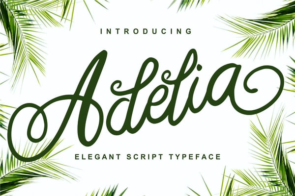 Free Adelia - Elegant Script Typeface