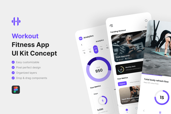 Workout - Fitness App UI Kit