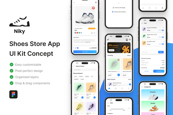 Niky - Shoes Store App UI Kit