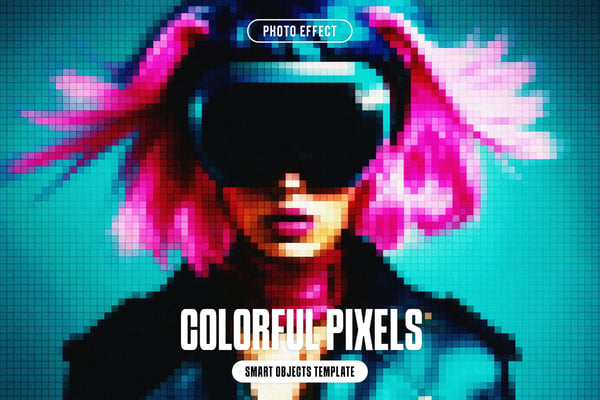 Colorful Pixels Photo Effect