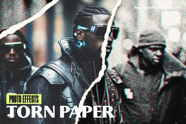 Torn Paper Photo Effect