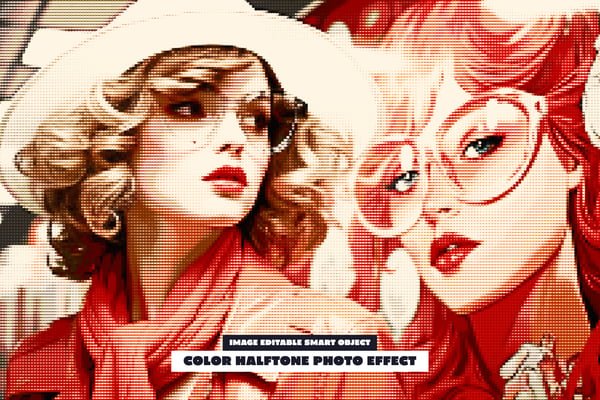 Color Halftone Photo Effect