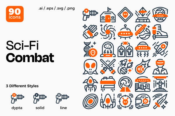 Sci-Fi Combat Icon Set
