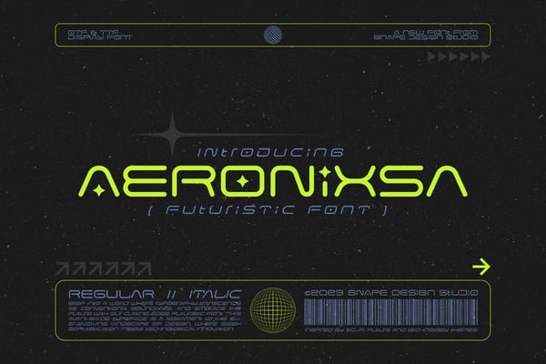 Aeronixsa - Futuristic Font
